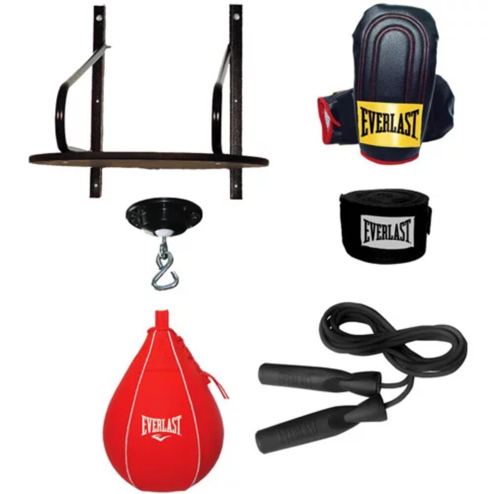 70-lb. Heavy Bag Kit and 6-Piece Speed Bag Kit Value Bundle Boxing Equipment Fitness - activesportslife