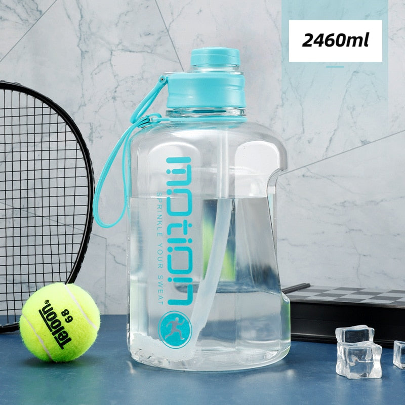 2 Liter Sports Water Bottle With Straw Large Capacity - activesportslife