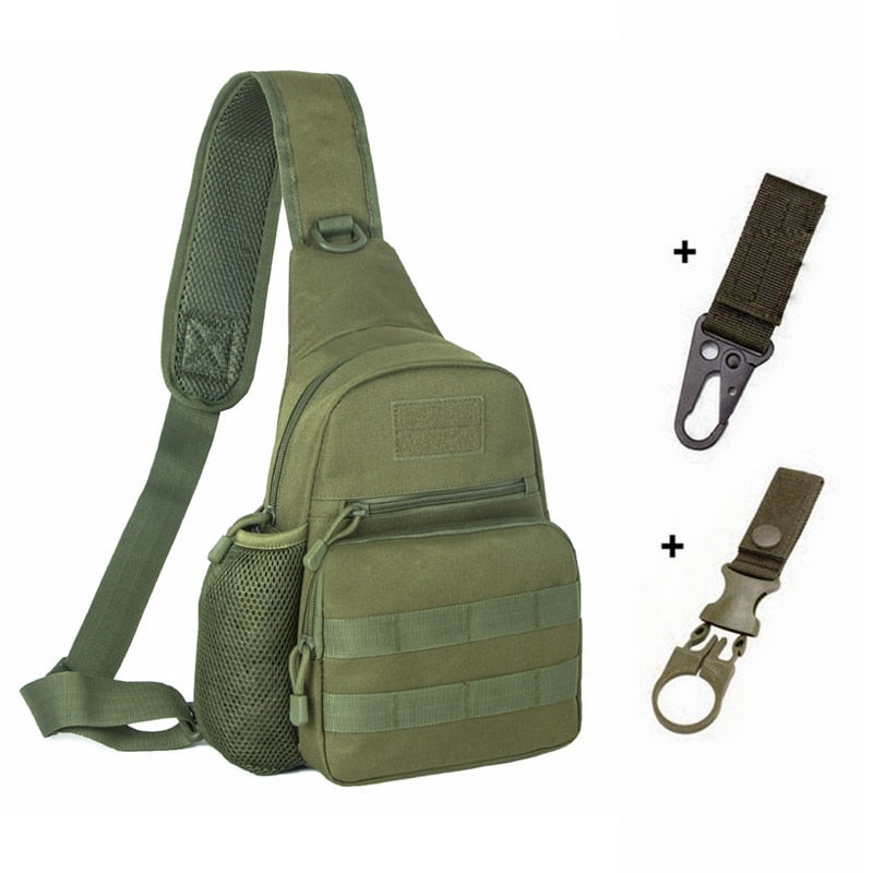 Men Tactical Shoulder Bag Hiking Backpack Nylon Outdoor Hunting Camping Fishing Molle Army Trekking Military Chest Sling Bag - activesportslife