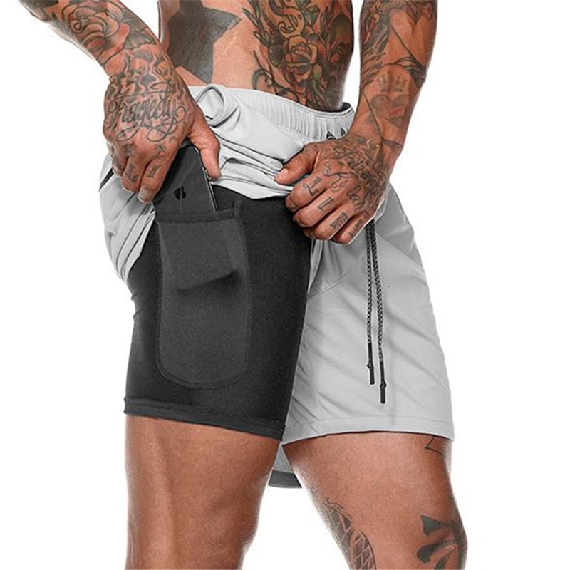 Men's Sport Shorts Double-deck - 2 In 1 - activesportslife