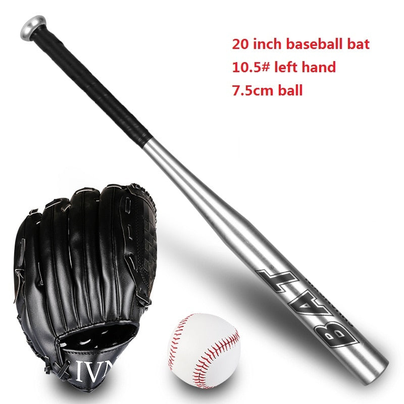 Baseball Bat Glove Softball Set 20in Aluminum Alloy Thickened Bat - activesportslife