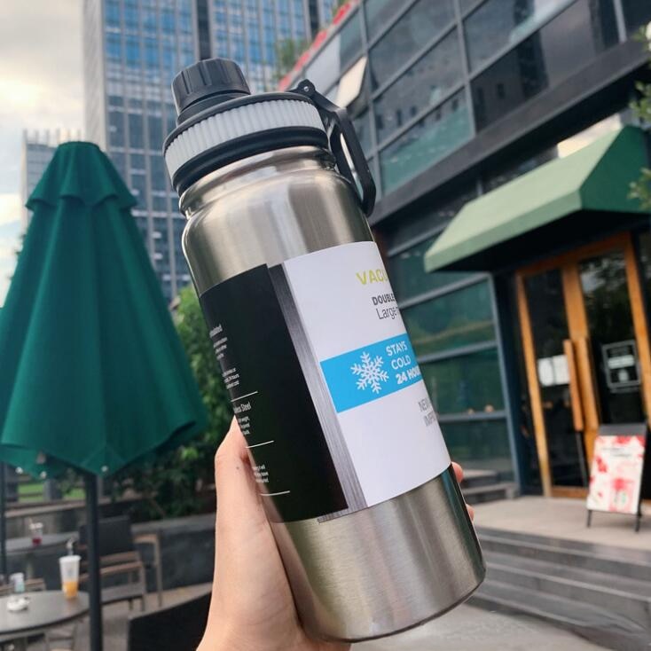 600ML 800ML 1000ML Outdoor Thermos Kettle Water Bottle with Tea Filter 304 Stainless Steel Thermal Leak-proof Sports Flask - activesportslife