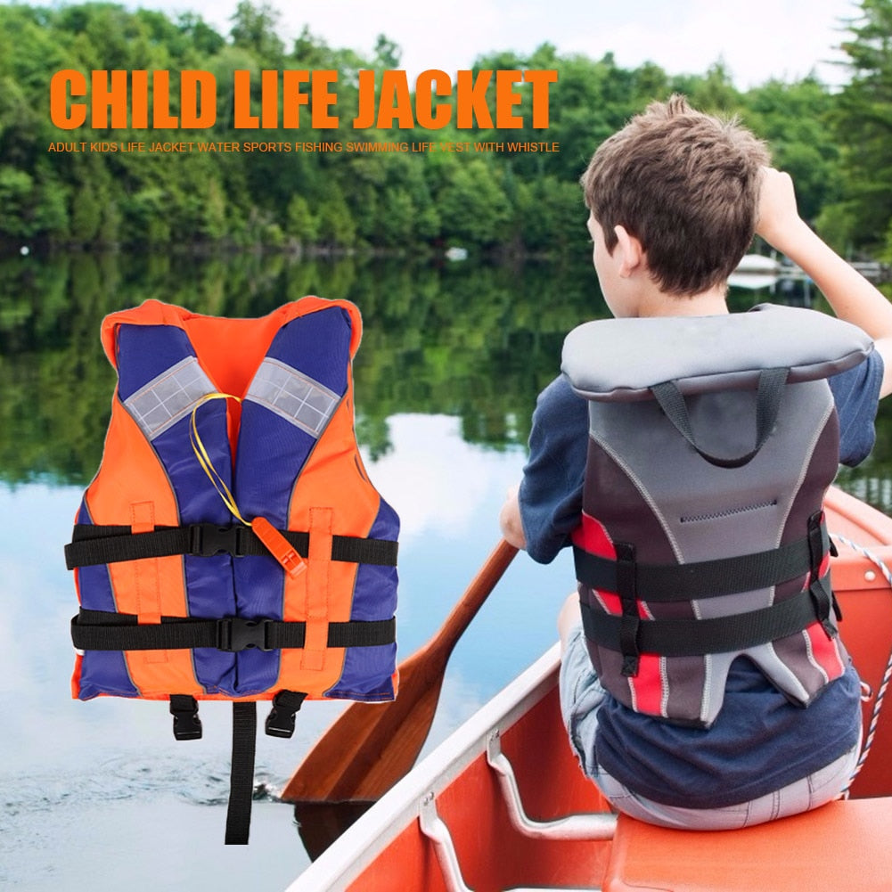 Kid Life Jackets With Whistle - activesportslife