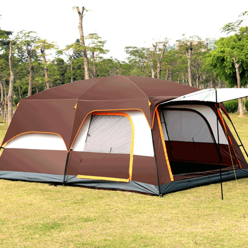 320X220X195cm Two-bedroom Tent Oversize for 5-8 Person Leisure Camping Double-plies Thick Rainproof - activesportslife