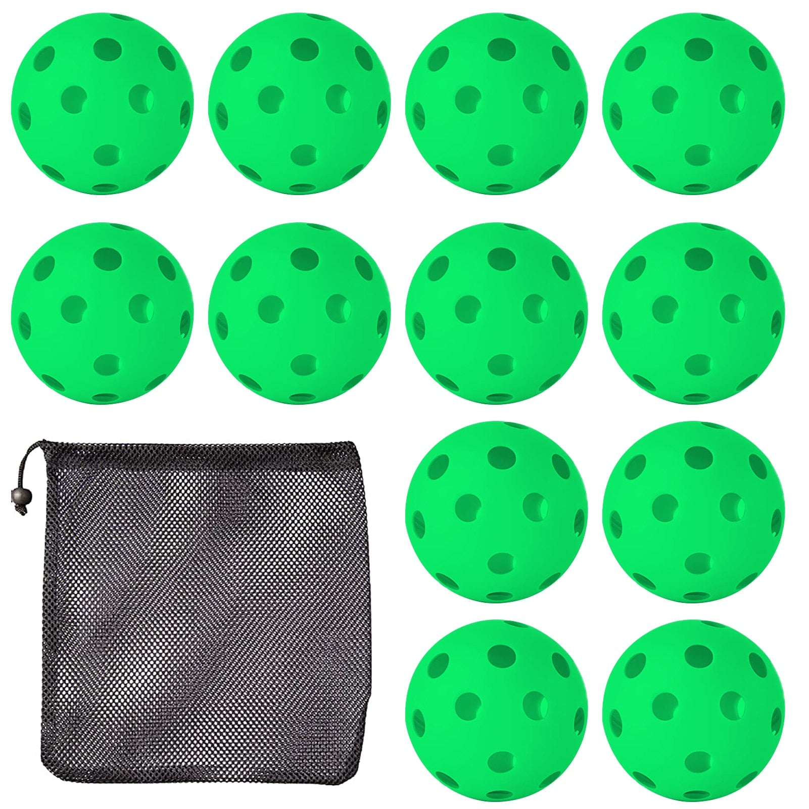 Soft Hollowed Practice Baseball With Drawstring Bag Lightweight 12pcs - activesportslife