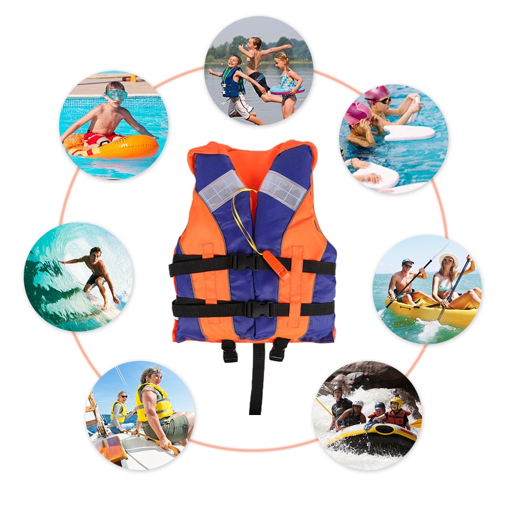 Kid Life Jackets With Whistle - activesportslife