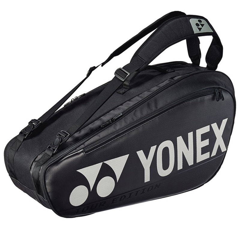 Original YONEX Ergonomic Design Tennis Backpack PU Large Racquet Bag Max 12pcs Rackets Badminton Bag for Training Equipment - activesportslife