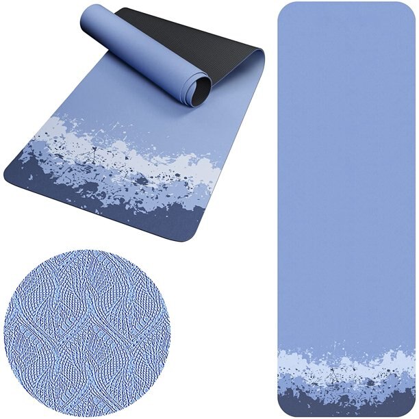 Yoga Gym Mat 6mm Thick Suede Texture, Premium Design, Non-Slip - activesportslife