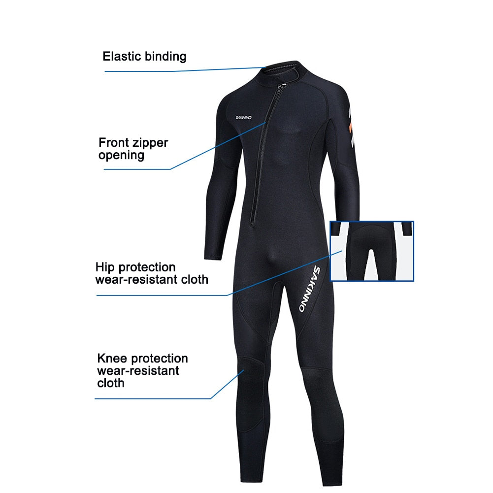 Neoprene Long Sleeve Diving Surfing Elastic Wetsuits - activesportslife