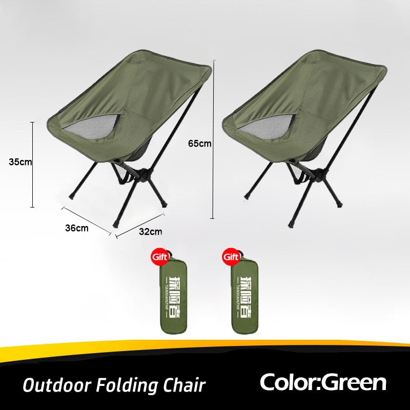 Outdoor Portable Camping Chair Oxford Cloth Folding Ultralight Chair - activesportslife