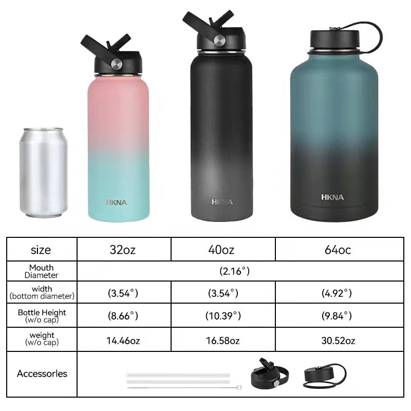 Vacuum Stainless Steel Large Capacity Thermos  Cup, Suitable For Outdoor Camping Picnic - activesportslife