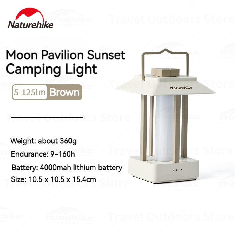 Naturehike Square Camping Lamp Outdoor Portable Waterproof Light Adjustable Tent Hanging Lamp Type-C Charging - activesportslife