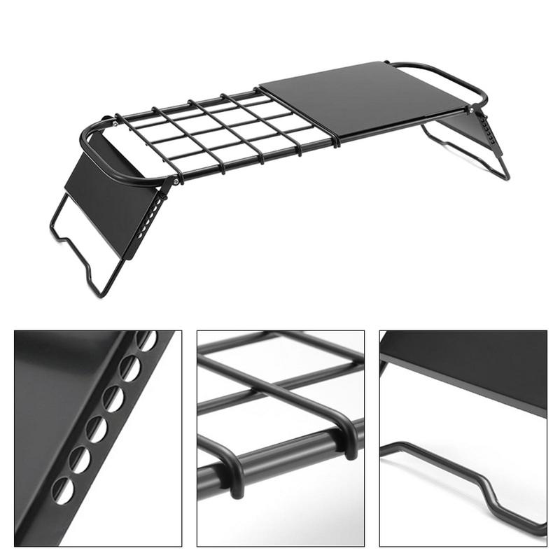 Adjustable Fire Cooking Grate Folding Camping Grill Adjustable Height Metal Folding Tea Table Camping Grill Outdoor Cooking Gear - activesportslife