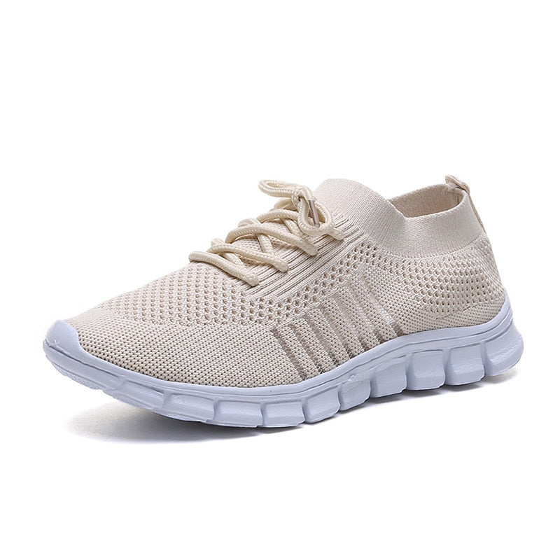 Trendy Mesh Platform Tennis Sneakers Breathable Casual Sports Shoes Women - activesportslife