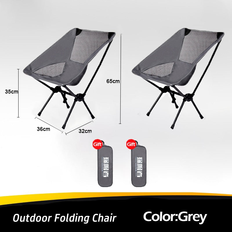 Outdoor Portable Camping Chair Oxford Cloth Folding Ultralight Chair - activesportslife