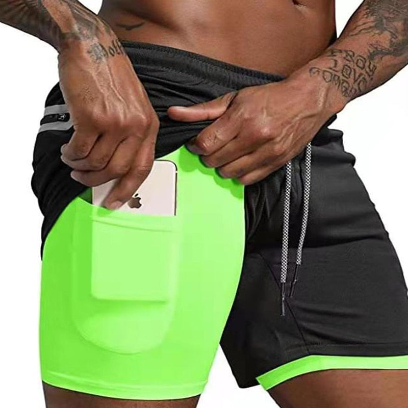 Men's Sport Shorts Double-deck - 2 In 1 - activesportslife