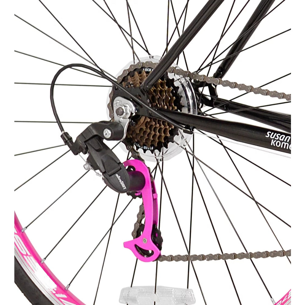 Susan Komen 700c Courage Road Women's Bike, Pink and Black,21-speed Drivetrain, Sturdy Steel Frame, High-profile Alloy Wheel Set - activesportslife