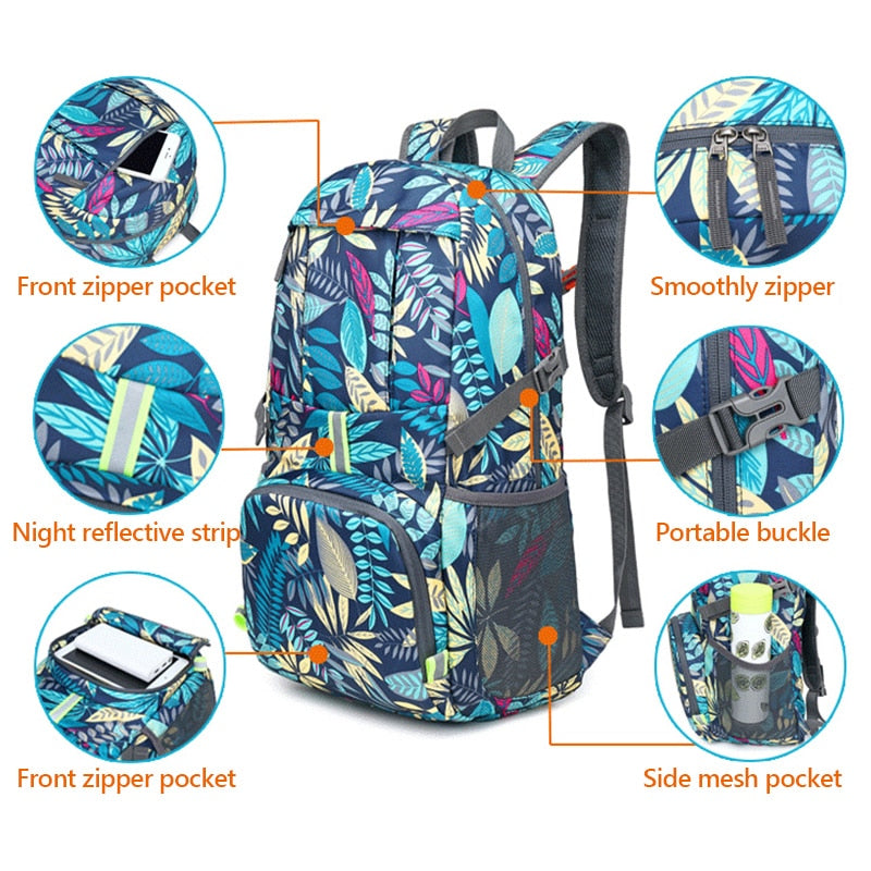 Casual Camouflage Women Backpack Camping Yoga Water Sports Bags 35L Backpacks Large Capacity Gym Bag XA211L - activesportslife