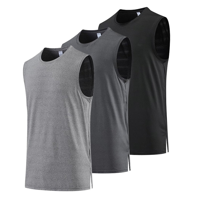 Quick Dry Fitness Tank Top Men Bodybuilding Sleeveless Shirt - activesportslife