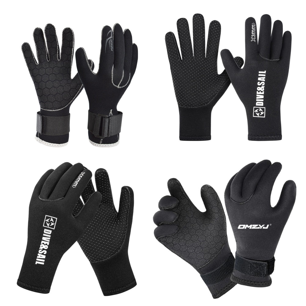 3-5mm Neoprene Swimming Diving Gloves - activesportslife