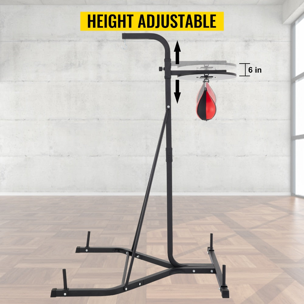 2in1 Boxing Bag Stand Punch Bag Bracket Frame MMA Fitness Training W/Speed Ball, Large Bearing ，Durable and Sturdy， - activesportslife