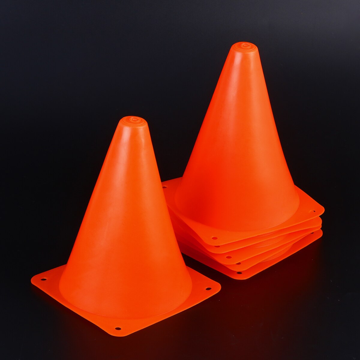 12 PCS Football Soccer Rugby Training Cones Outdoor Sports Obstacles Barriers for Kids Outdoor Gaming and Activity (Orange) - activesportslife