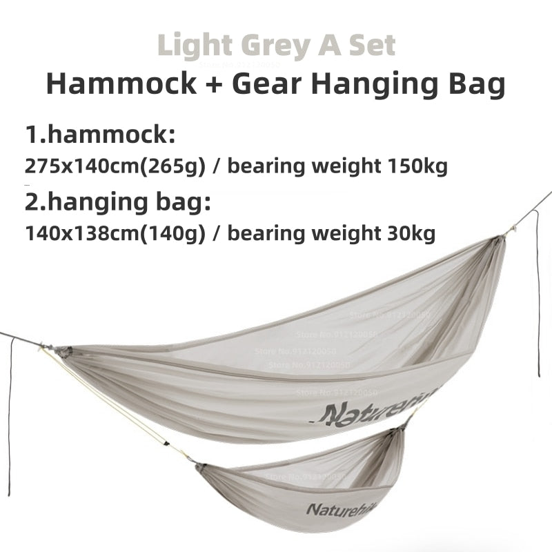 Naturehike Outdoor Camping Hammock 30D Nylon Portable Hanging Bag - activesportslife