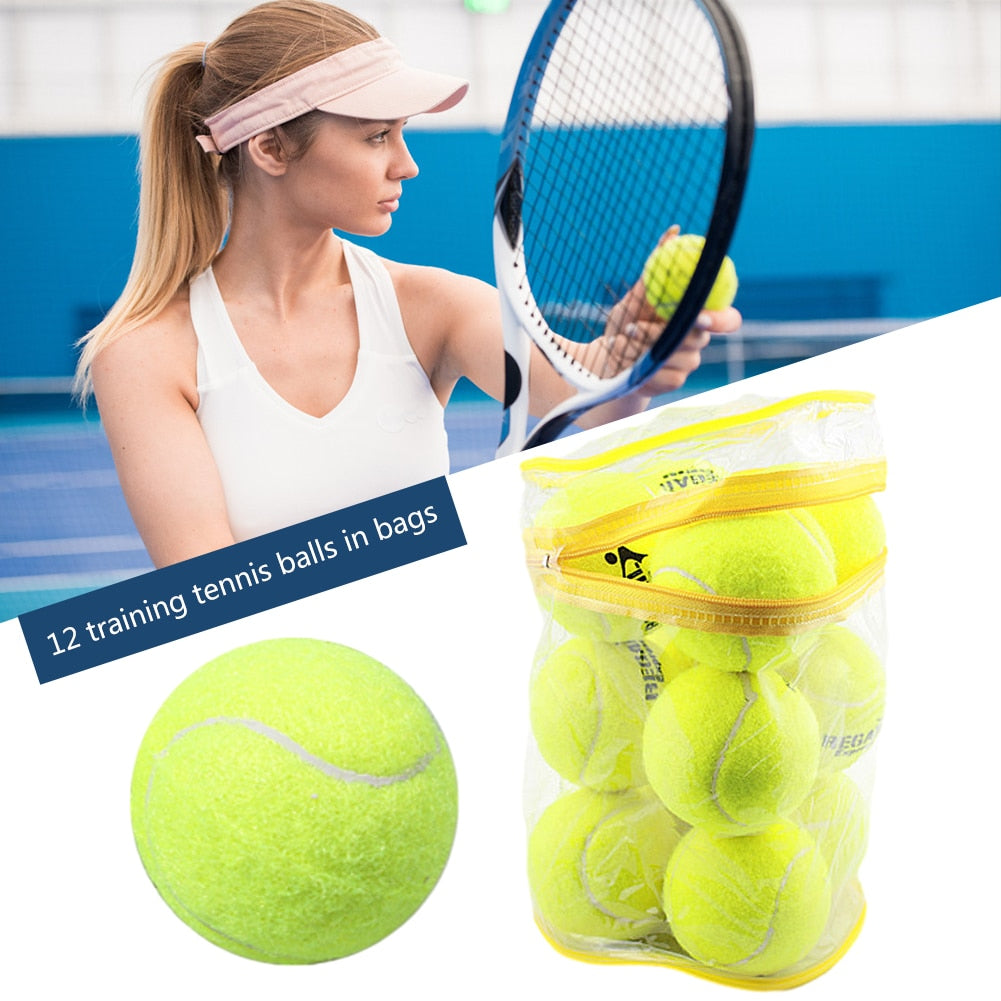 12pcs Thick Rubber Tennis Ball High Bounce