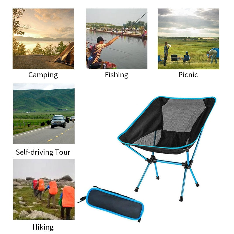 Outdoor Portable Folding Chair Ultralight Camping Chairs - activesportslife