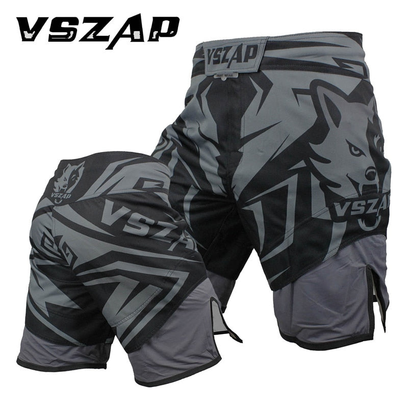 VSZAP SHADOW HUNTER Men's Muay Thai Boxing Shorts MMA Shorts Fight Grappling - activesportslife