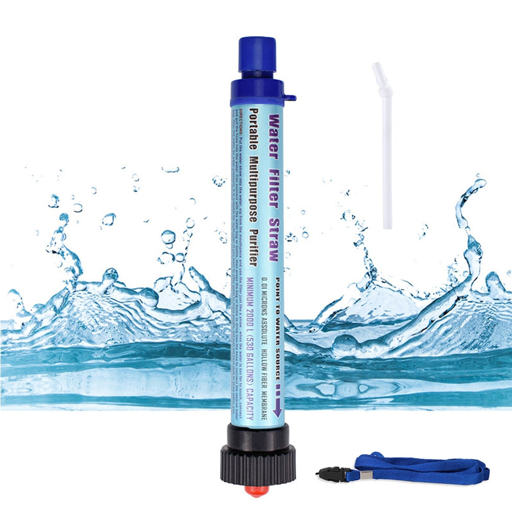 Camping Water Filter Straw Purifier Outdoor Water Purifier Camping Hiking Emergency Life Survival Portable PurifierTravel - activesportslife