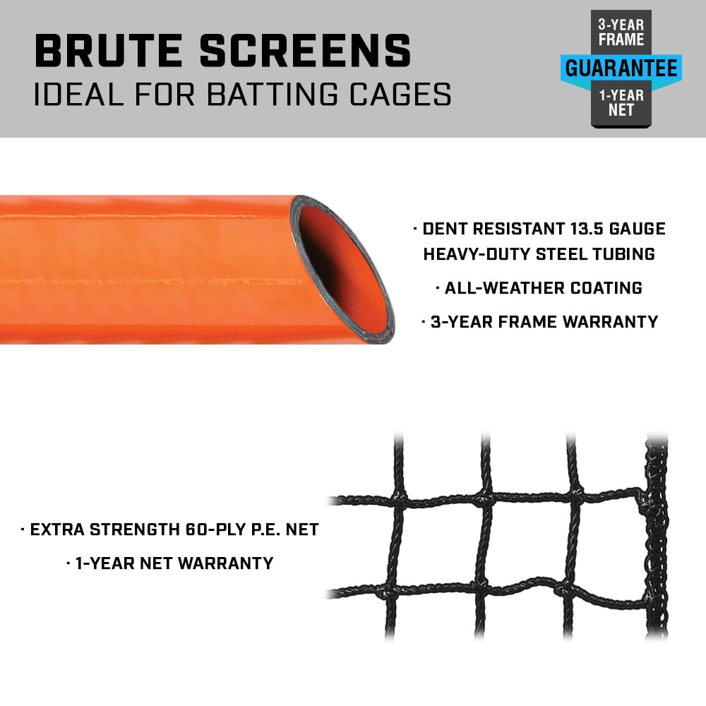 OIMG Brute Baseball/Softball Pitcher's Reversible Z Screen Batting Cage Net - activesportslife