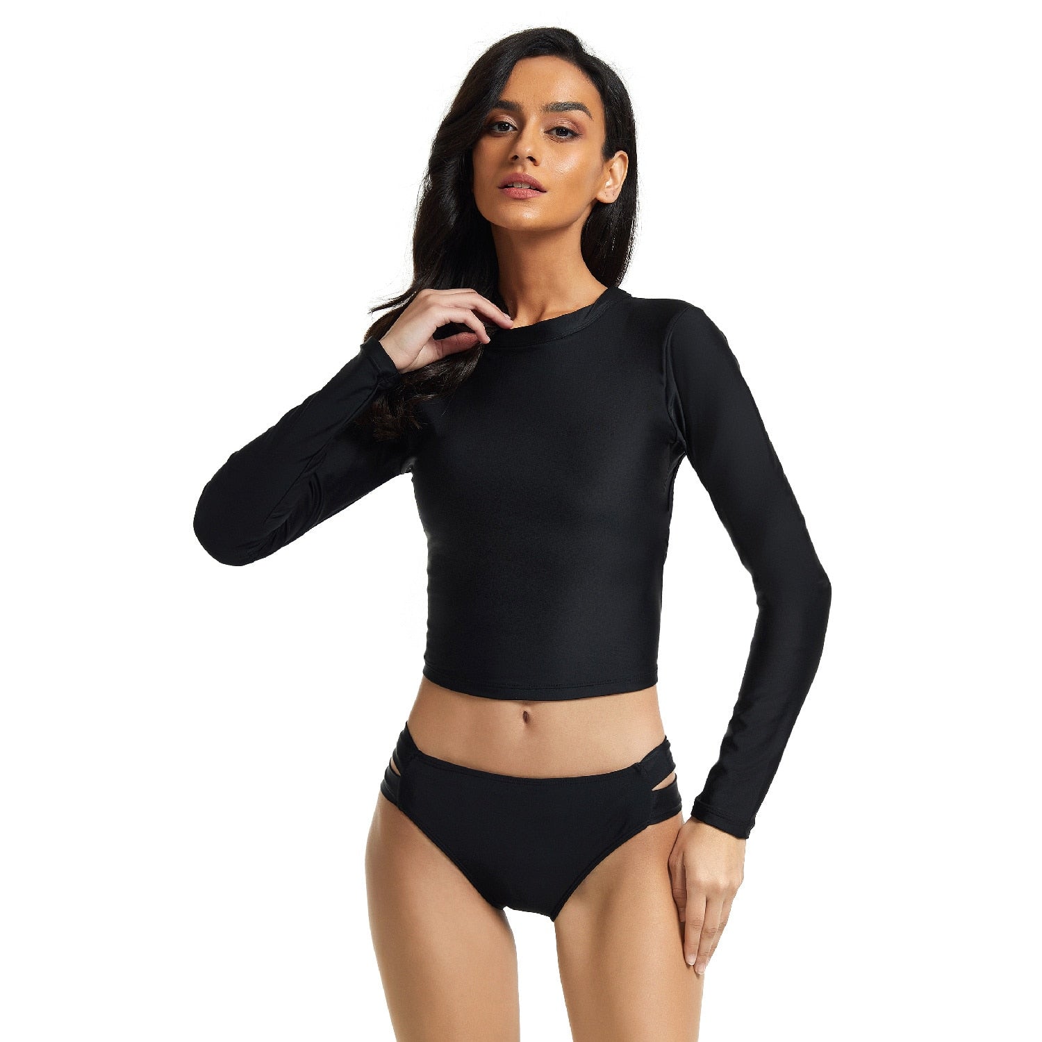 Summer Two-Piece Women's Swimsuit Long Sleeved Surf Suit Swimsuit Diving Suit - activesportslife