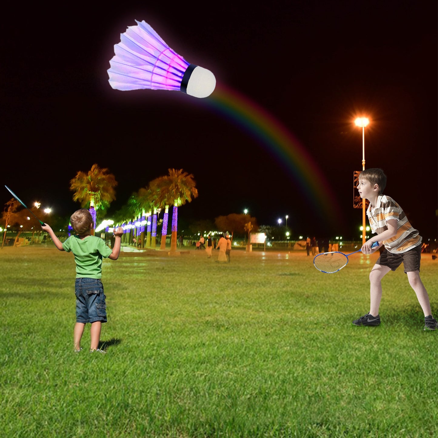 6pcs Badminton Night Colorful LED ShuttleCock