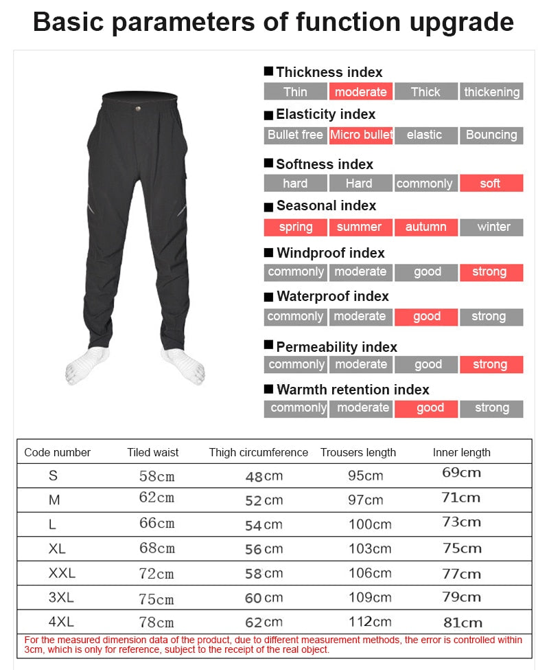 Men Cycling/Hiking Outdoor Breathable Reflective Long Trousers - activesportslife