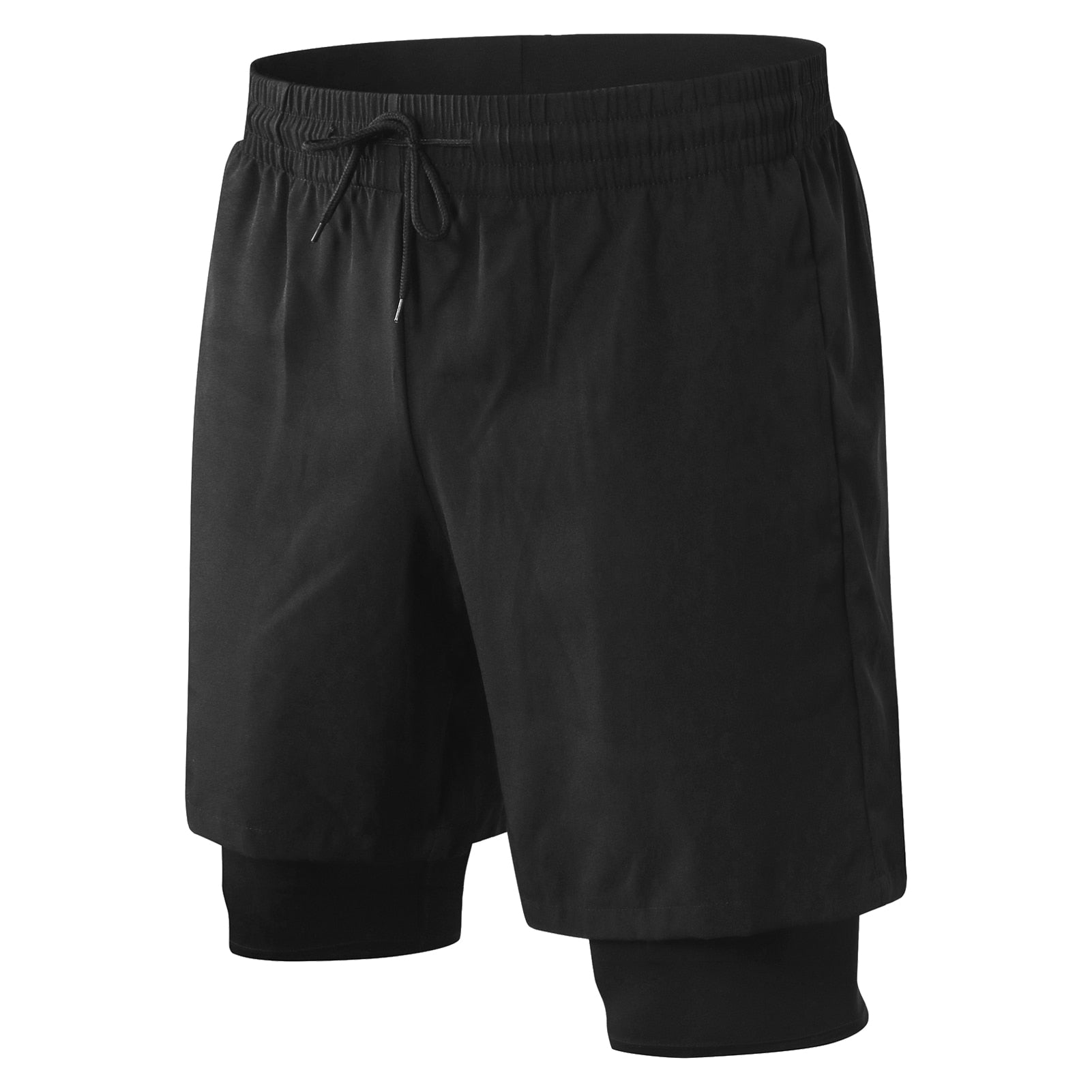 Men 2 in 1 Running Shorts Jogging Gym Fitness, Quick Dry - activesportslife