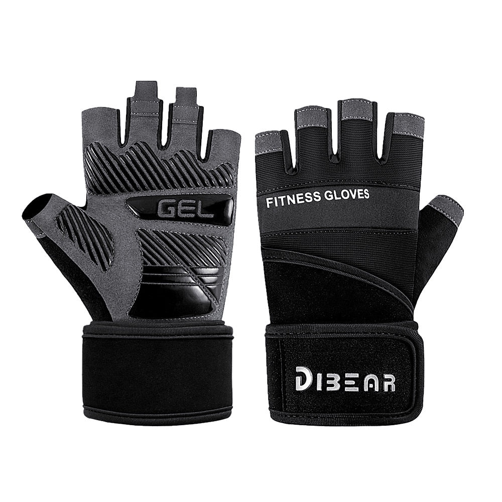 Men's Half Finger Bodybuilding Weightlifting Anti Slip Gym Gloves - activesportslife