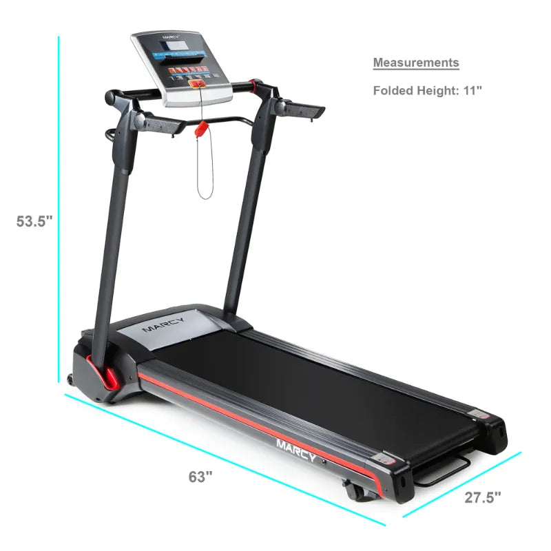 Marcy Folding Electric Treadmill With LCD Display