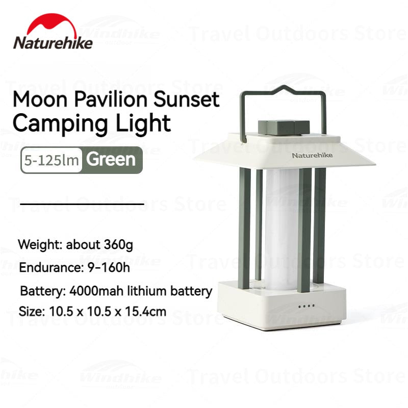 Naturehike Square Camping Lamp Outdoor Portable Waterproof Light Adjustable Tent Hanging Lamp Type-C Charging - activesportslife