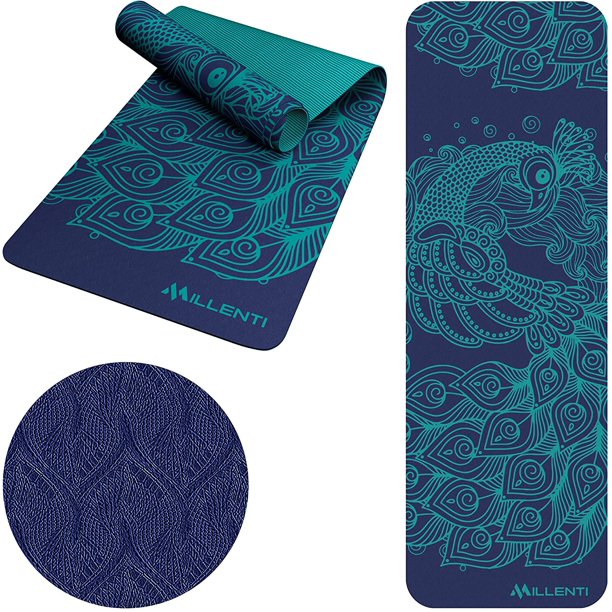 Yoga Gym Mat 6mm Thick Suede Texture, Premium Design, Non-Slip - activesportslife