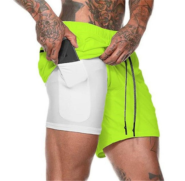 Men's Sport Shorts Double-deck - 2 In 1 - activesportslife