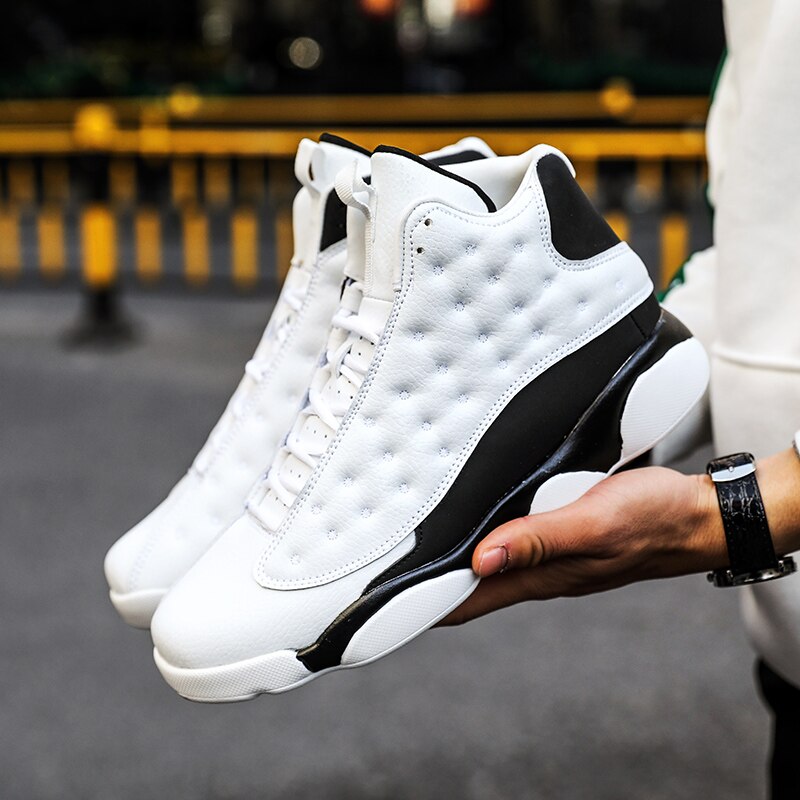 Retro Basketball Shoes for Men Lace-Up High Top Breathable - activesportslife