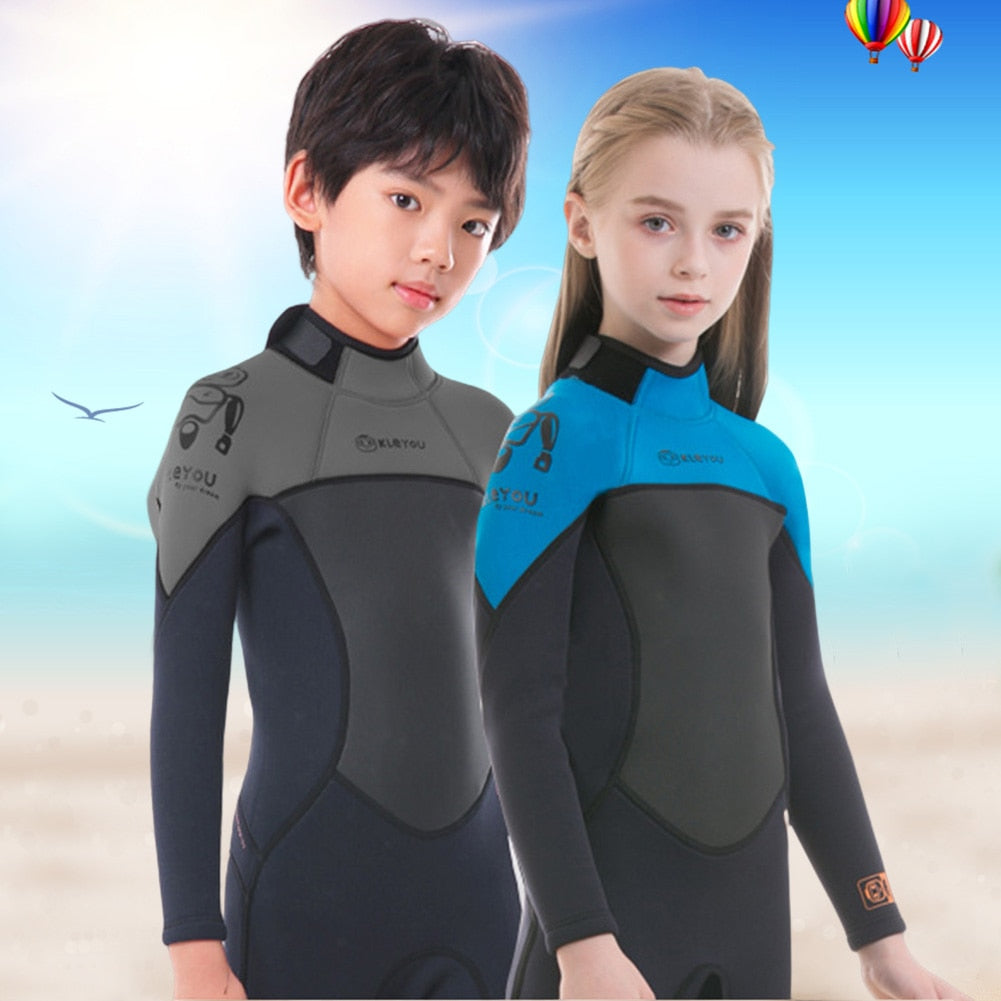 Children Diving Surfing Suit Long-Sleeved One-piece - activesportslife