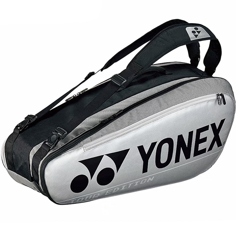 Original YONEX Ergonomic Design Tennis Backpack PU Large Racquet Bag Max 12pcs Rackets Badminton Bag for Training Equipment - activesportslife