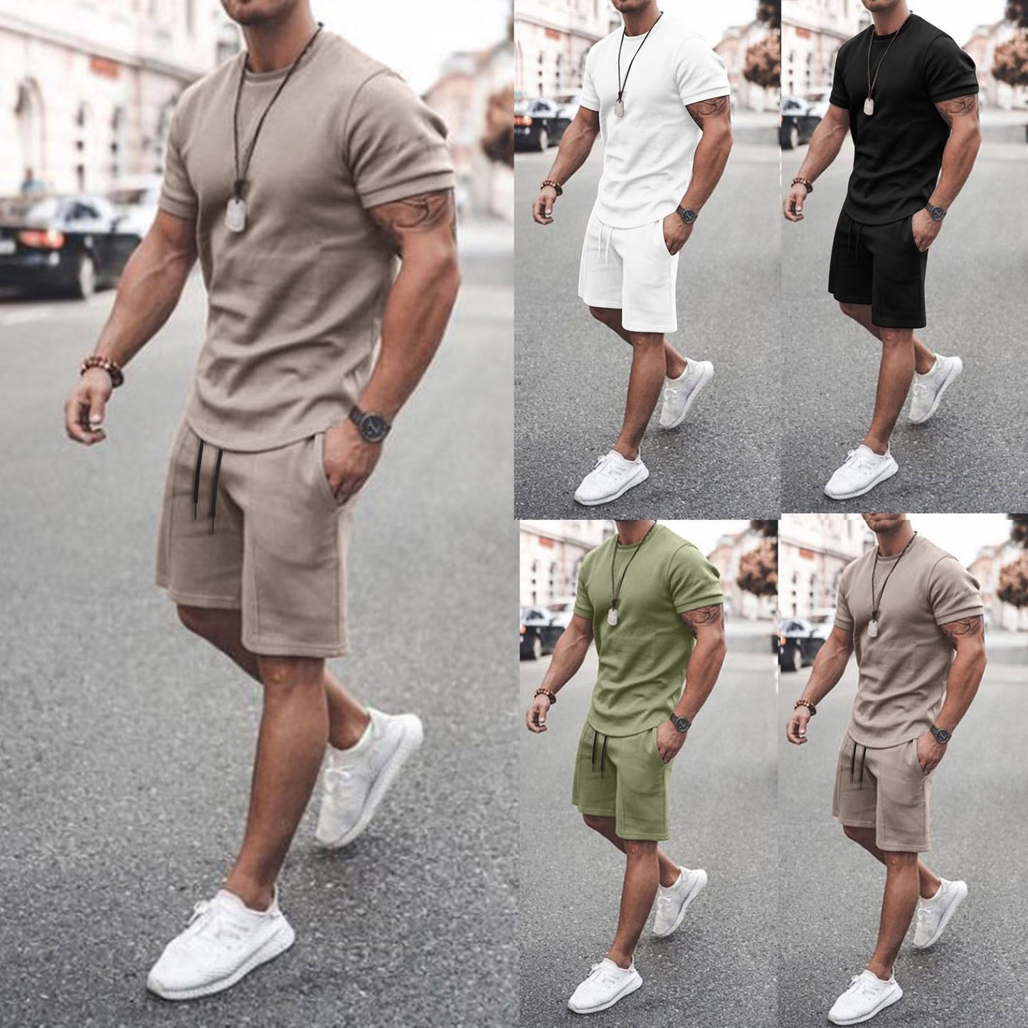 Full Set T Shirt & Summer Beach Shorts