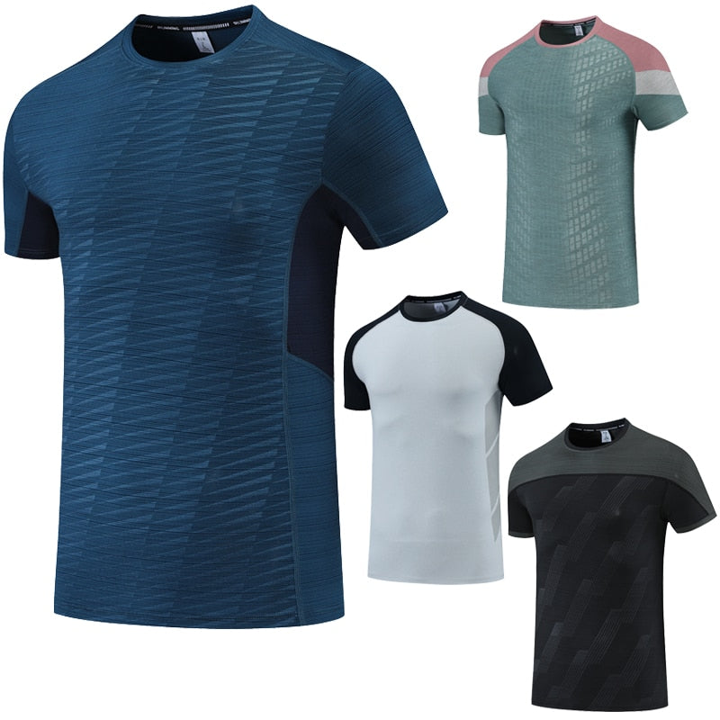 Men Fashion Short Sleeves Bodybuilding Fitness Cool Shirts - activesportslife