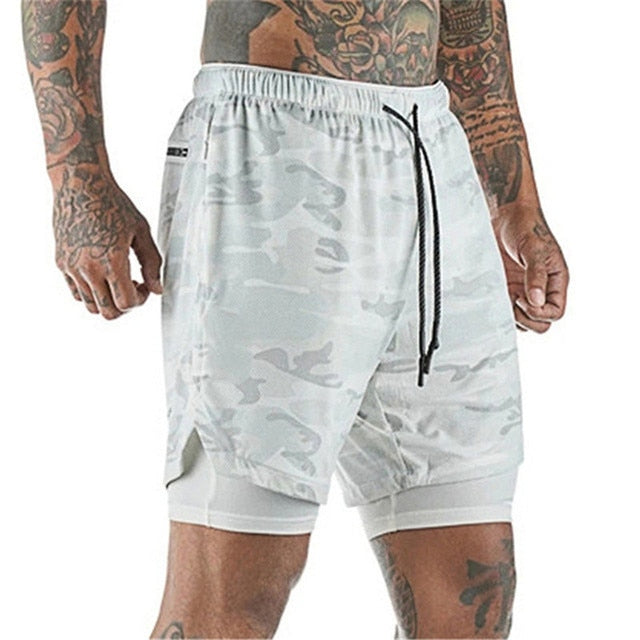 Men's Sport Shorts Double-deck - 2 In 1 - activesportslife