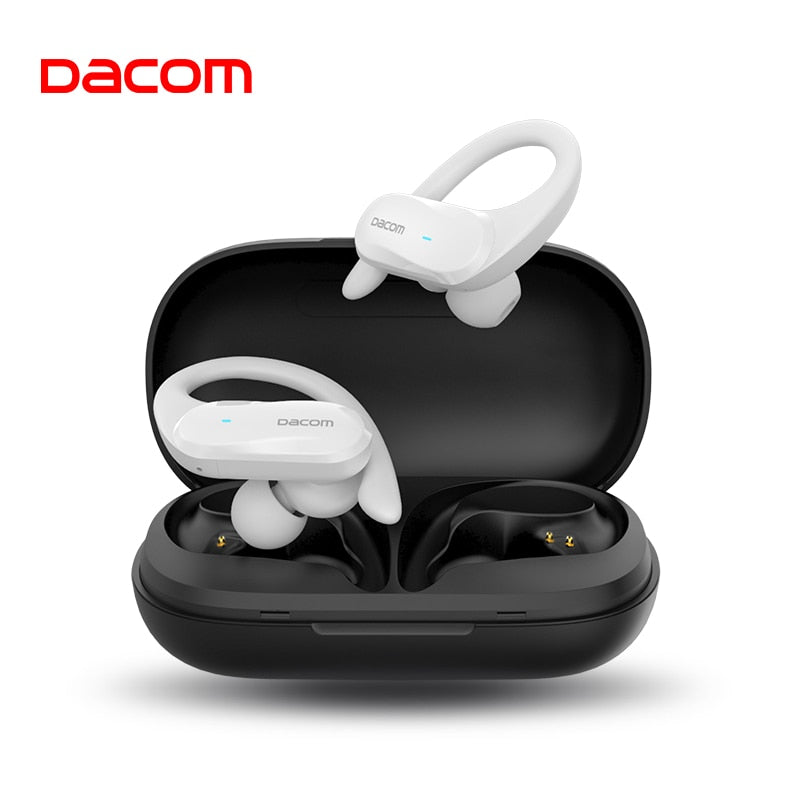 DACOM ATHLETE TWS Bluetooth Earbuds Bass Stereo Ear Hook for Android iOS Waterproof - activesportslife