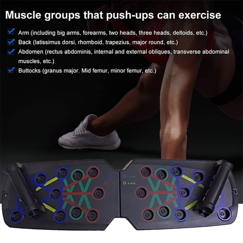 Folding Multifunctional Push-up Board Gym Portable Fitness Equipment - activesportslife