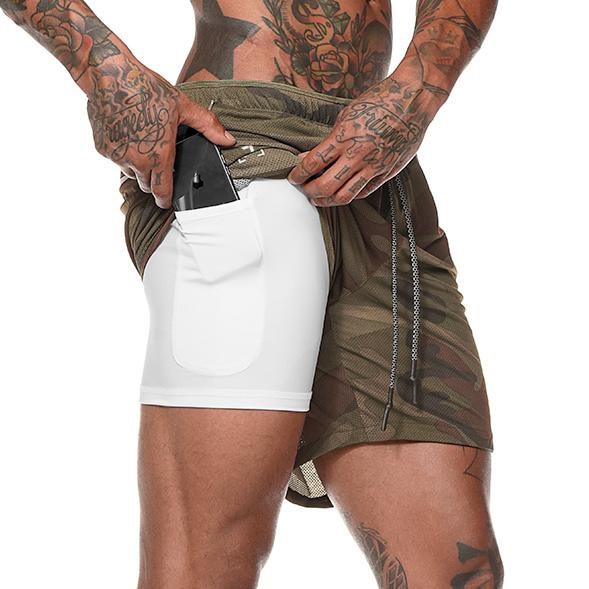 Men's Sport Shorts Double-deck - 2 In 1 - activesportslife